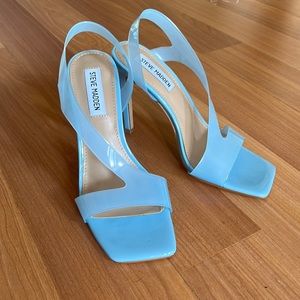 Steve Madden baby blue jelly heels in size 7M